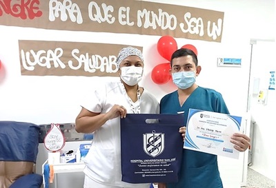 HOSPITAL UNIVERSITARIO SAN JOSÉ CELEBRÓ LA SEMANA DEL DONANTE DE SANGRE